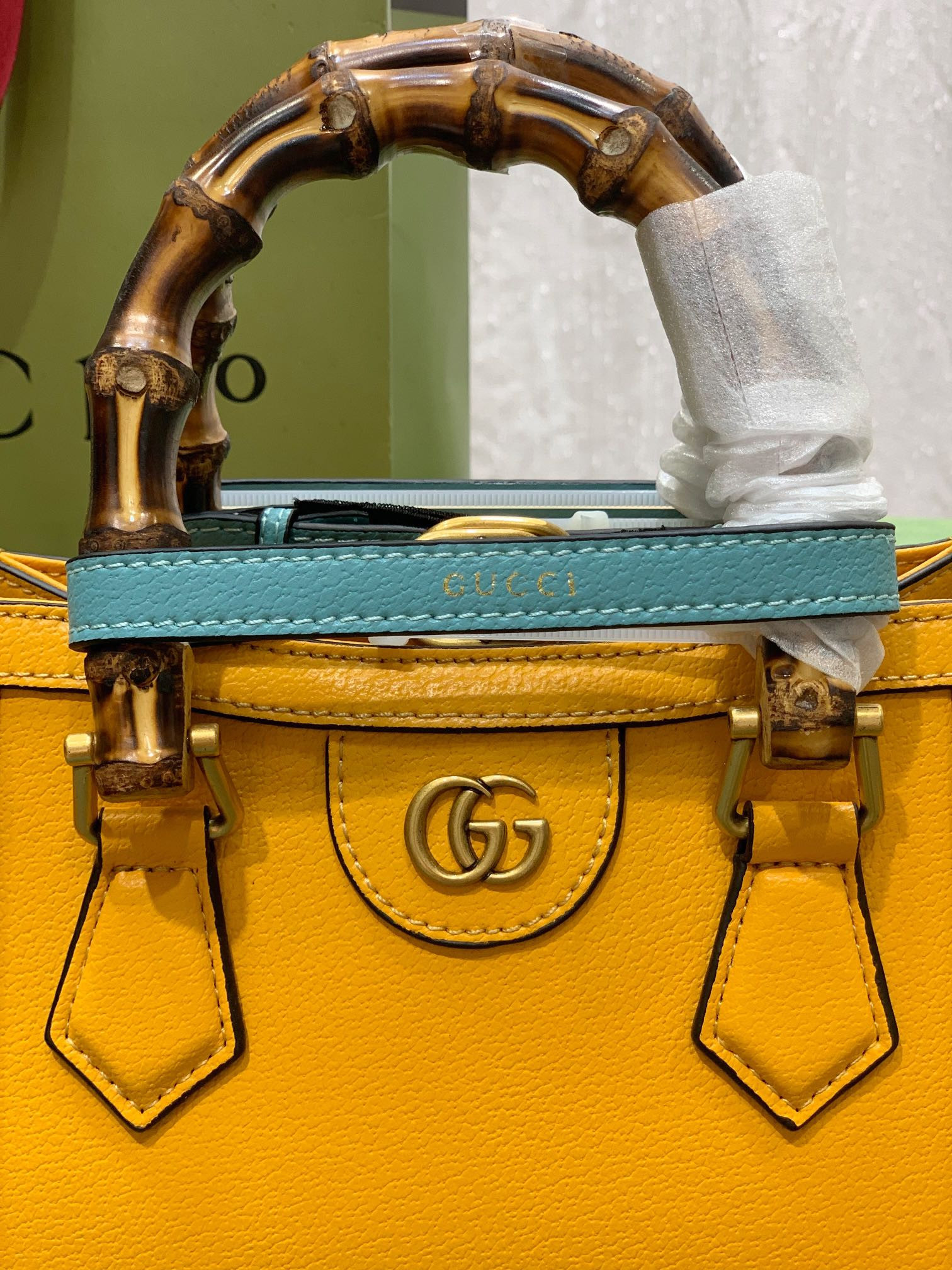 GUCCI DIANA MINI TOTE BAG Orange 20W x 16H x 10D CM - Image 6