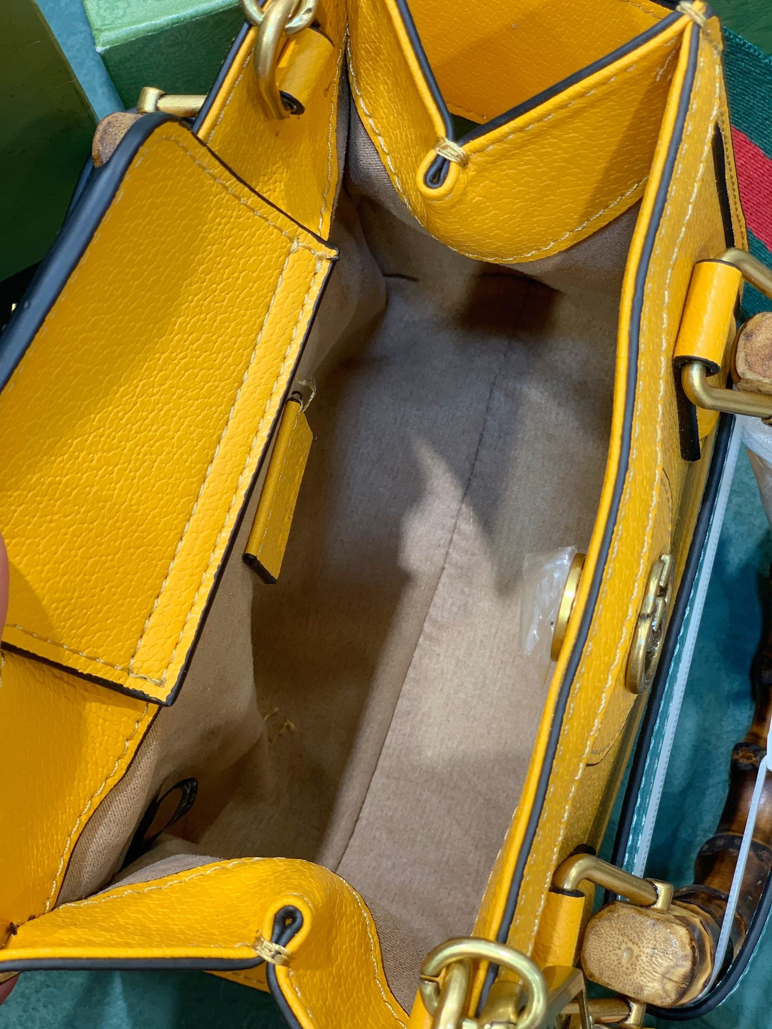 GUCCI DIANA MINI TOTE BAG Orange 20W x 16H x 10D CM - Image 9