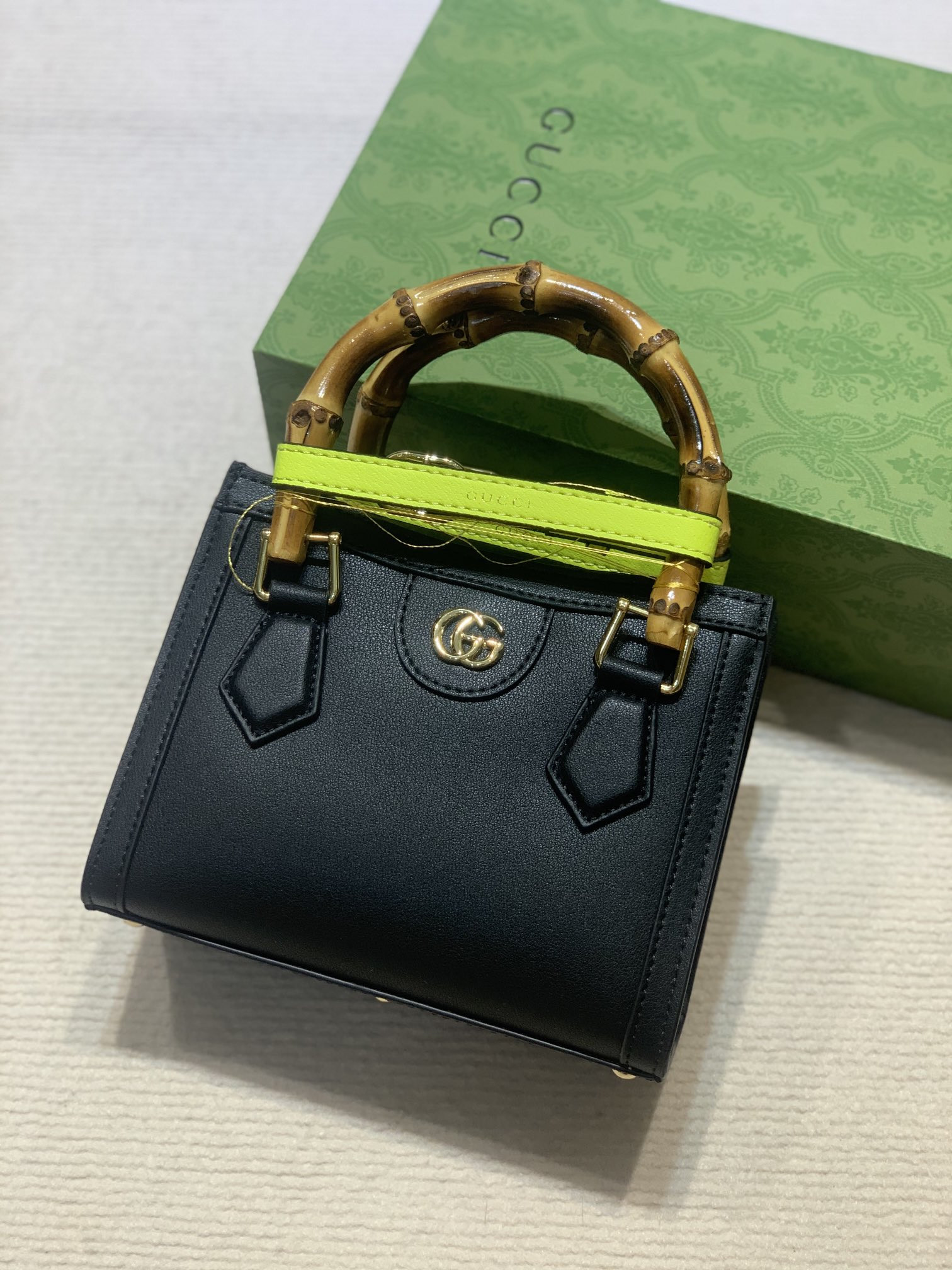 GUCCI DIANA MINI TOTE BAG Navy 20W x 16H x 10D CM - Image 2