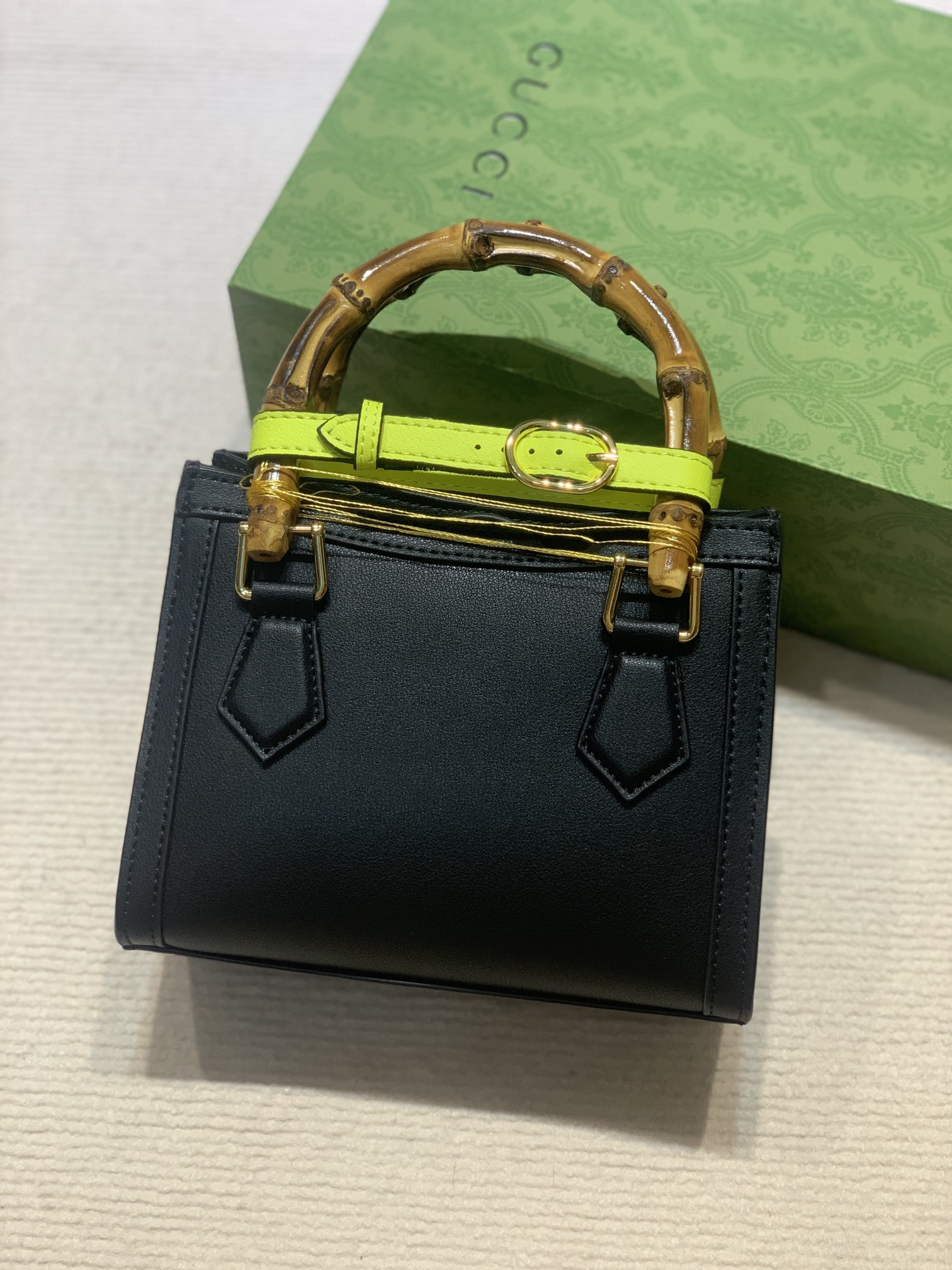GUCCI DIANA MINI TOTE BAG Navy 20W x 16H x 10D CM - Image 4