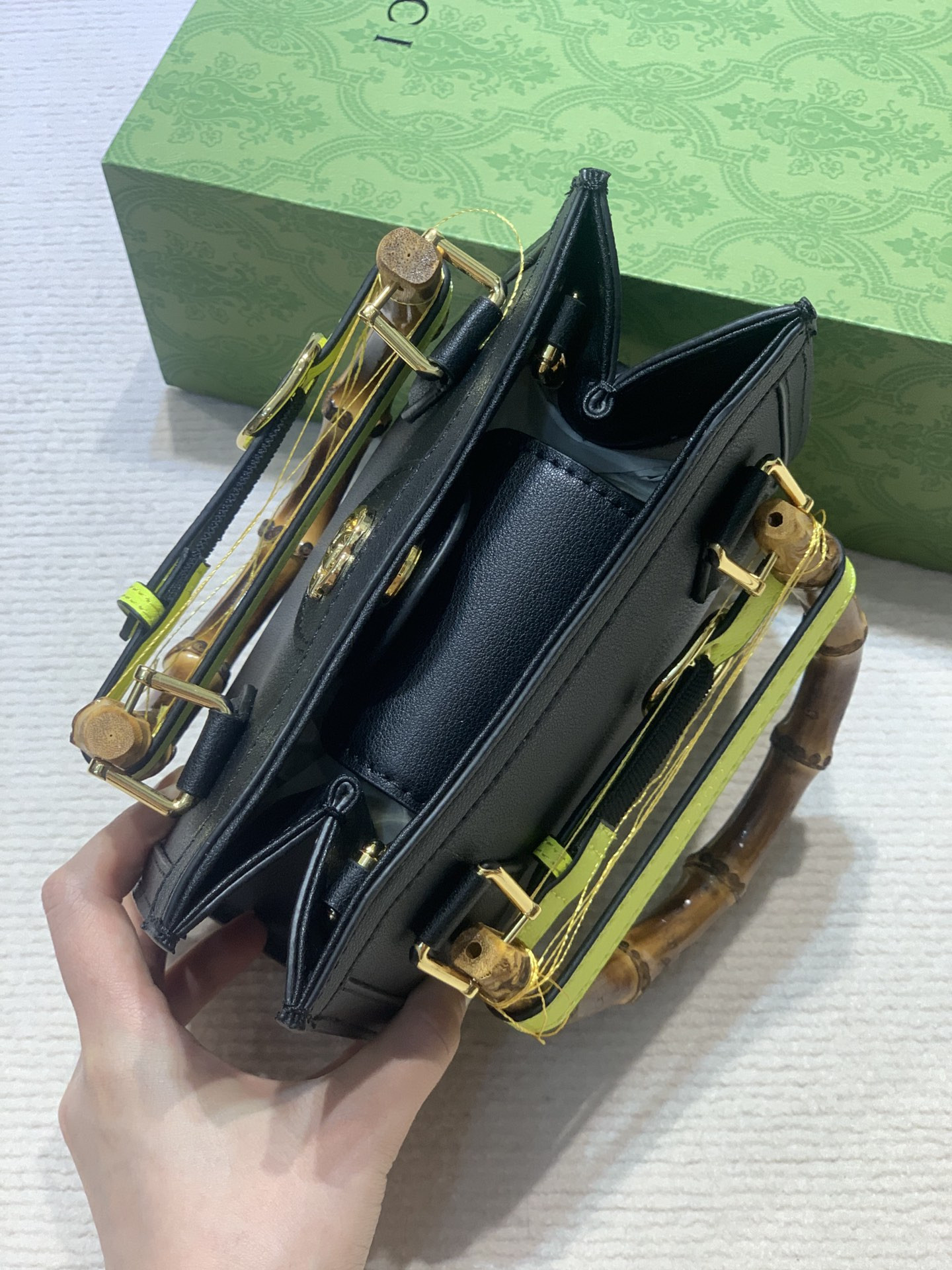 GUCCI DIANA MINI TOTE BAG Navy 20W x 16H x 10D CM - Image 6