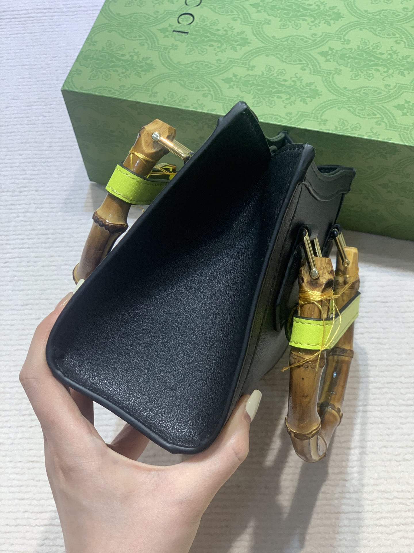GUCCI DIANA MINI TOTE BAG Navy 20W x 16H x 10D CM - Image 7