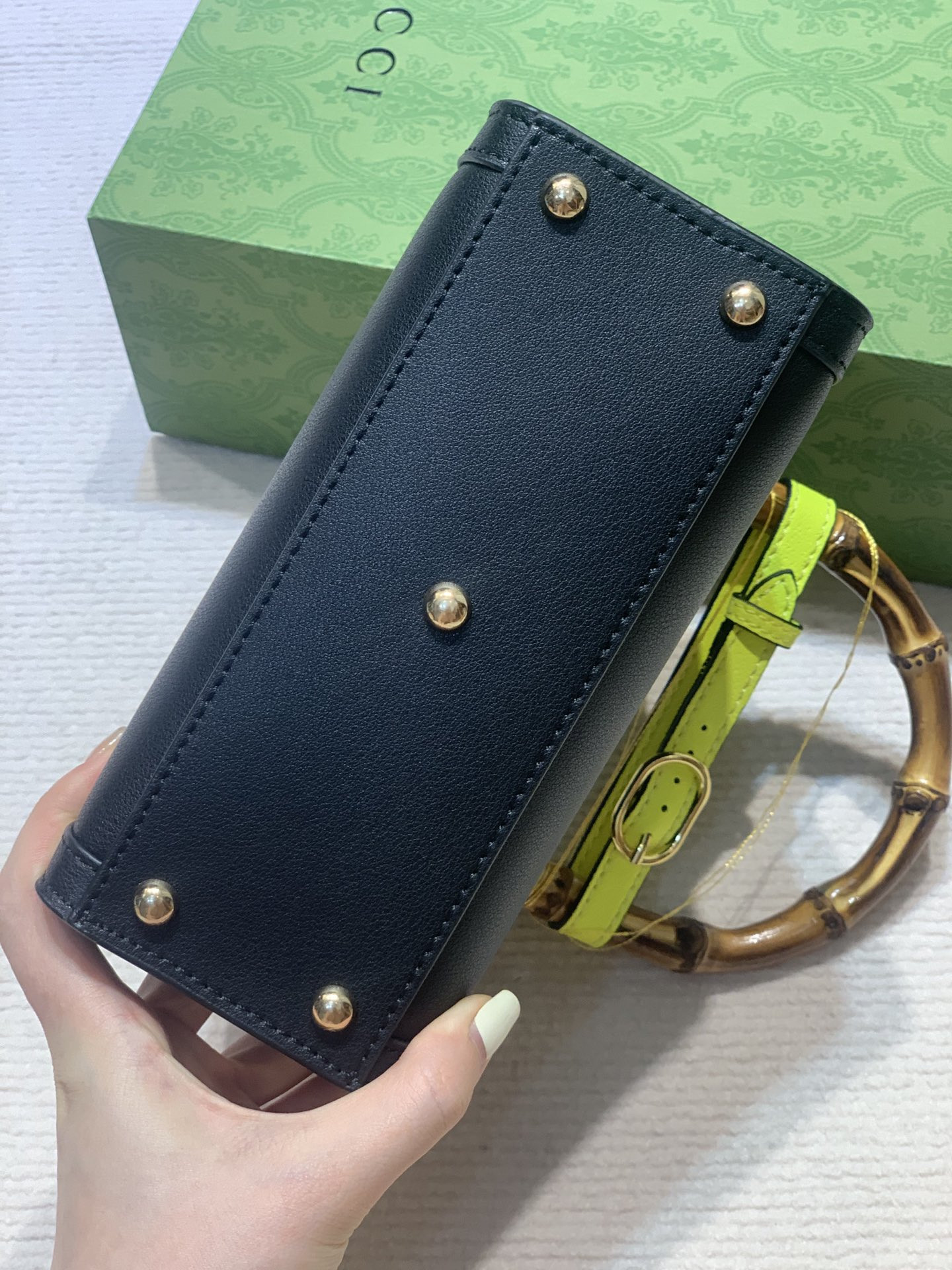 GUCCI DIANA MINI TOTE BAG Navy 20W x 16H x 10D CM - Image 8