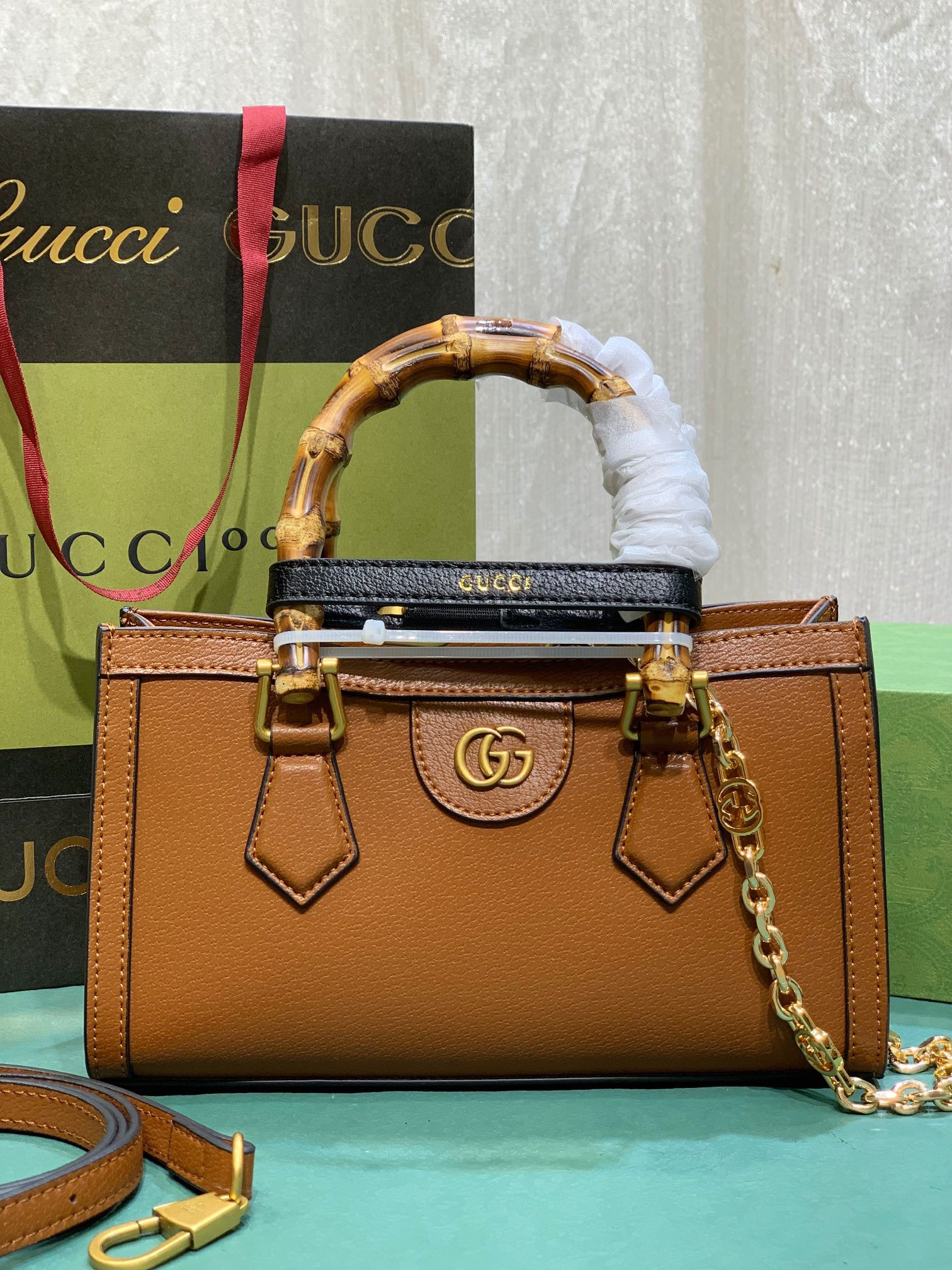 GUCCI DIANA SMALL SHOULDER BAG Brown 735153 (27*15.5*11cm) - Image 2