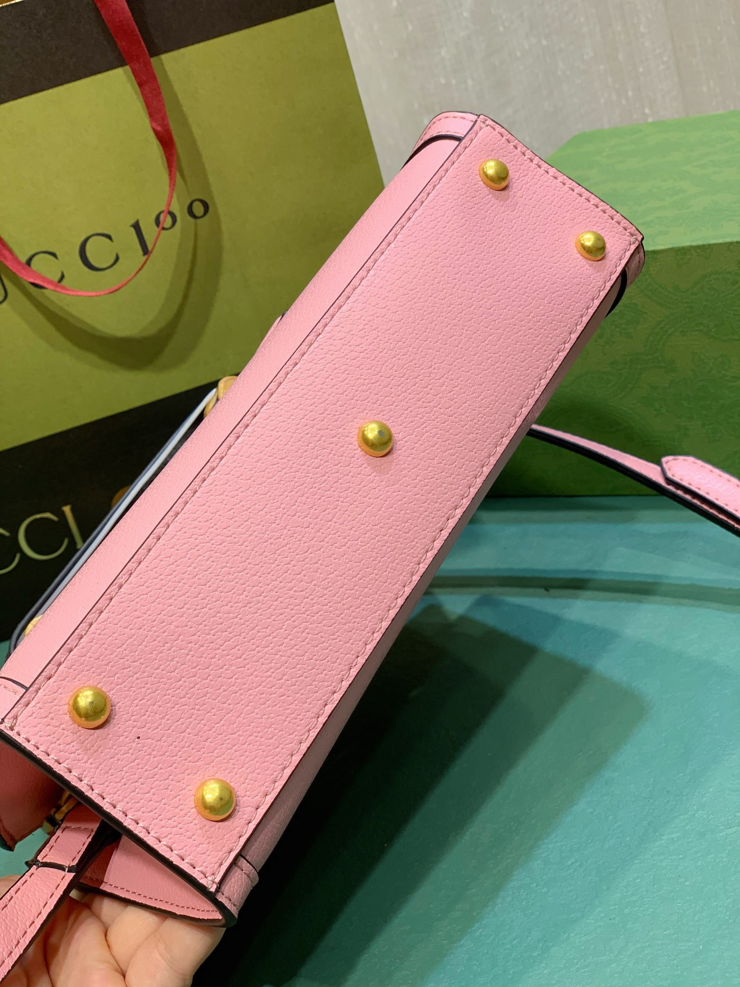 GUCCI DIANA SMALL SHOULDER BAG Pink 735153 (27*15.5*11cm) - Image 5