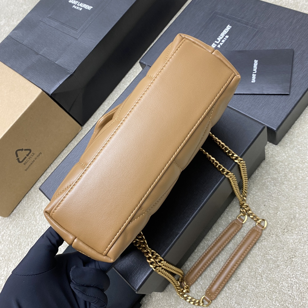 YSL PUFFER IN LEATHER BROWN 23 X 15.5 X 5.8 CM - Image 5