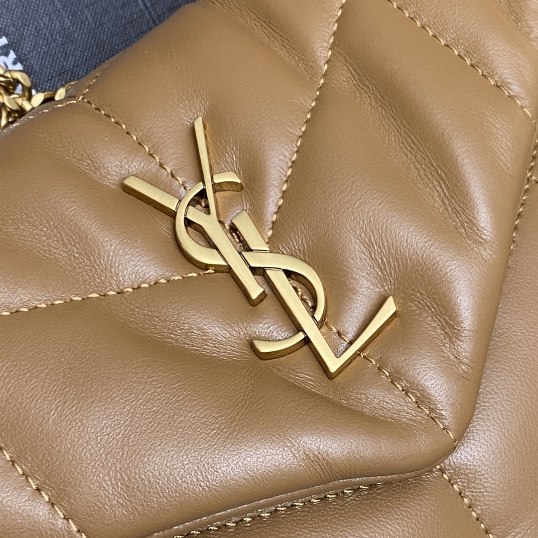 YSL PUFFER IN LEATHER BROWN 23 X 15.5 X 5.8 CM - Image 6