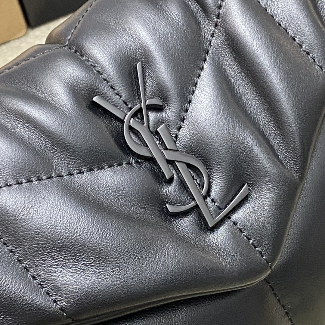 YSL PUFFER IN LEATHER BLACK SILVER 23 X 15.5 X 5.8 CM - Image 6