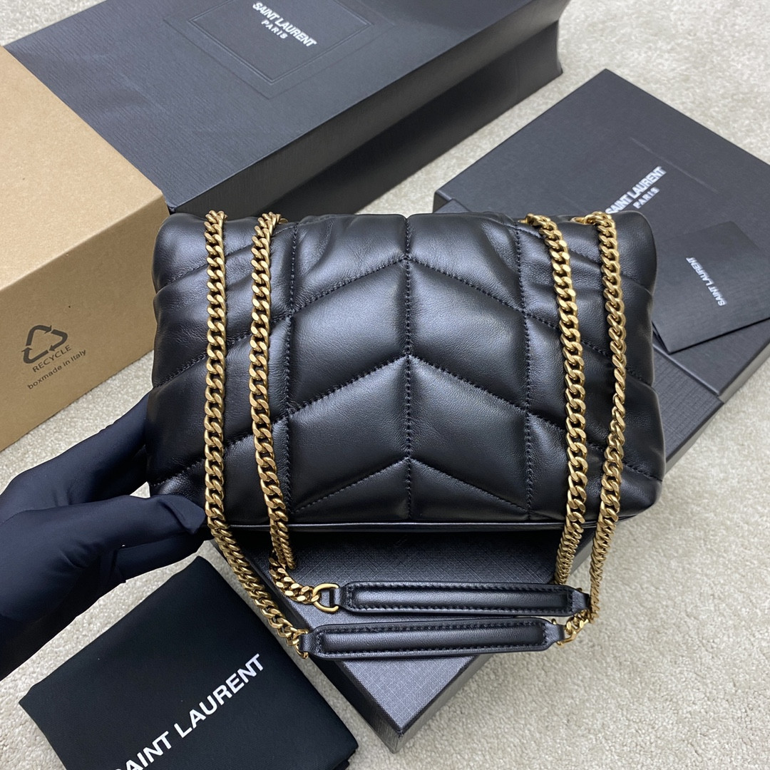YSL PUFFER IN LEATHER BLACK 23 X 15.5 X 5.8 CM - Image 3