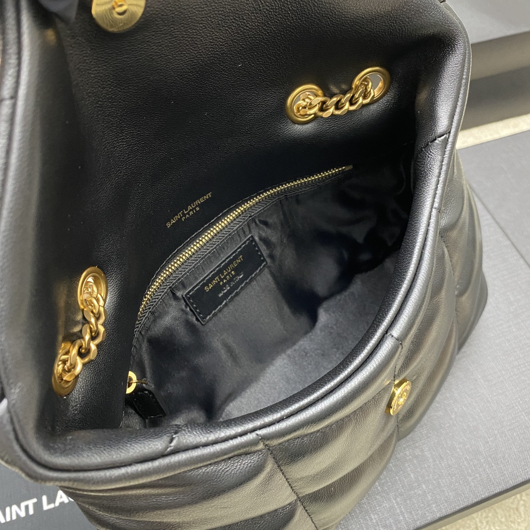 YSL PUFFER IN LEATHER BLACK 23 X 15.5 X 5.8 CM - Image 9