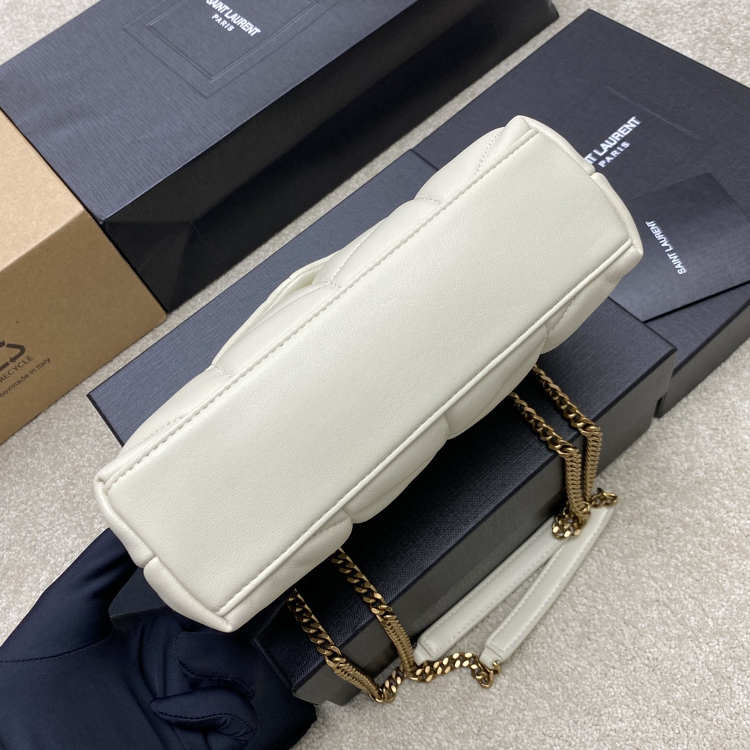YSL PUFFER IN LEATHER WHITE 23 X 15.5 X 5.8 CM - Image 5