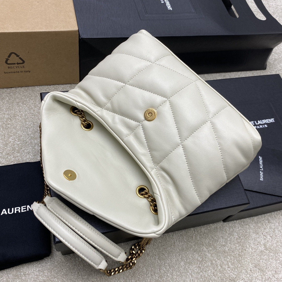 YSL PUFFER IN LEATHER WHITE 23 X 15.5 X 5.8 CM - Image 8