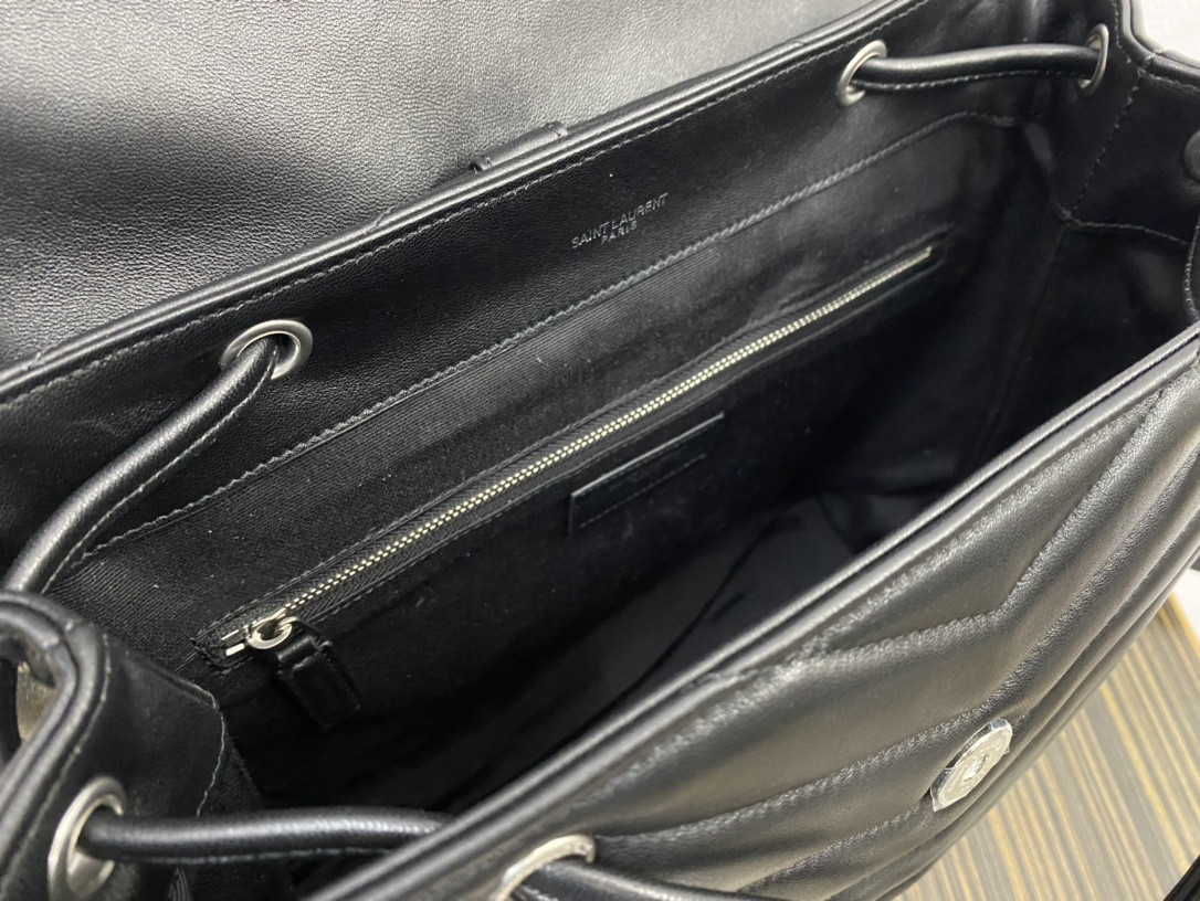 YSL LOULOU BACKPACK BLACK 33x26x13cm - Image 8