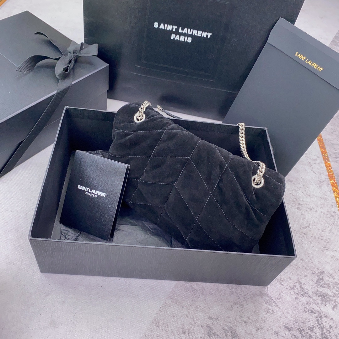 YSL PUFFER IN SUEDE BLACK 23 X 15.5 X 5.8 CM - Image 3