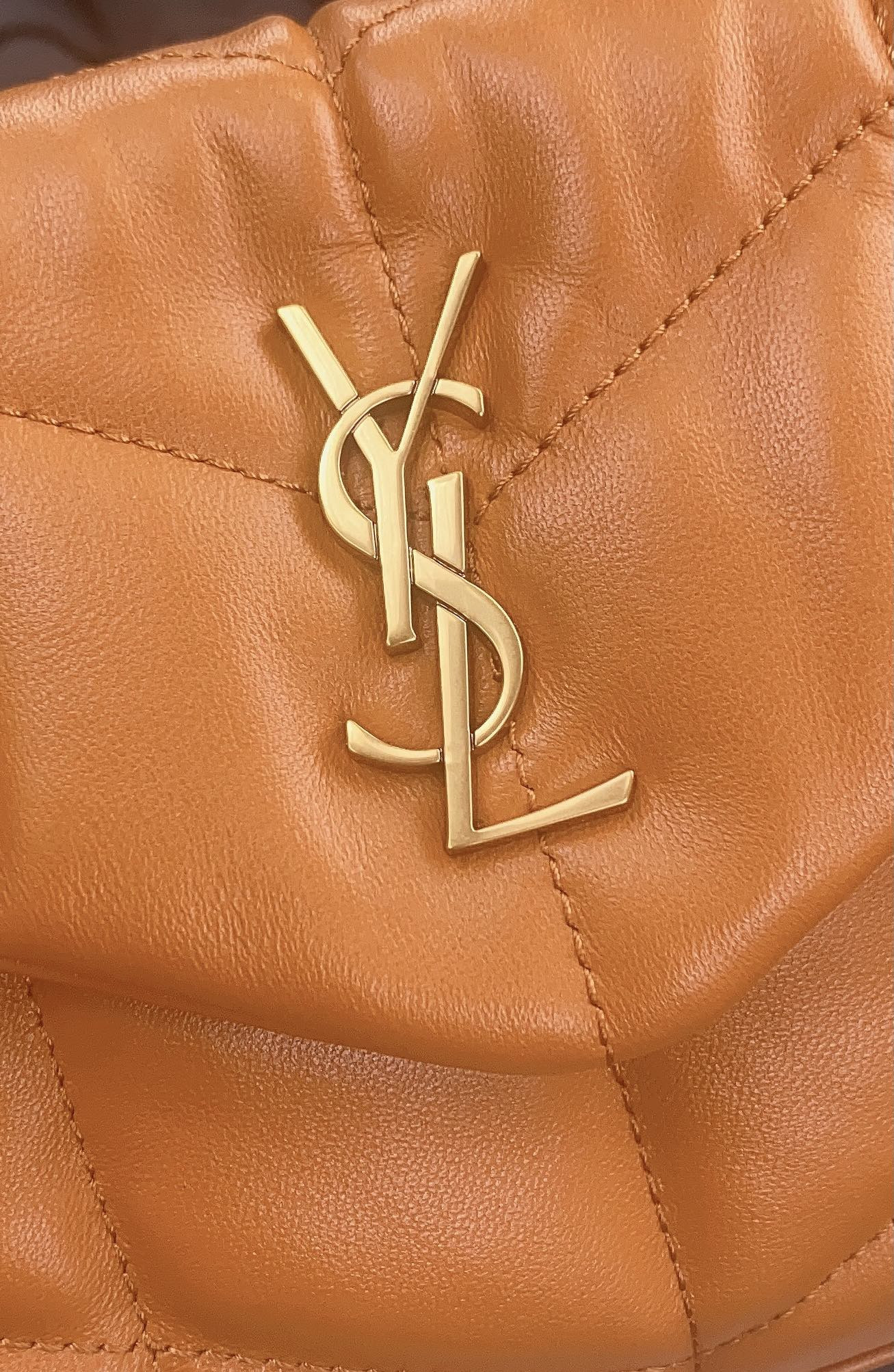 YSL PUFFER IN LEATHER ORANGE 23 X 15.5 X 5.8 CM - Image 11