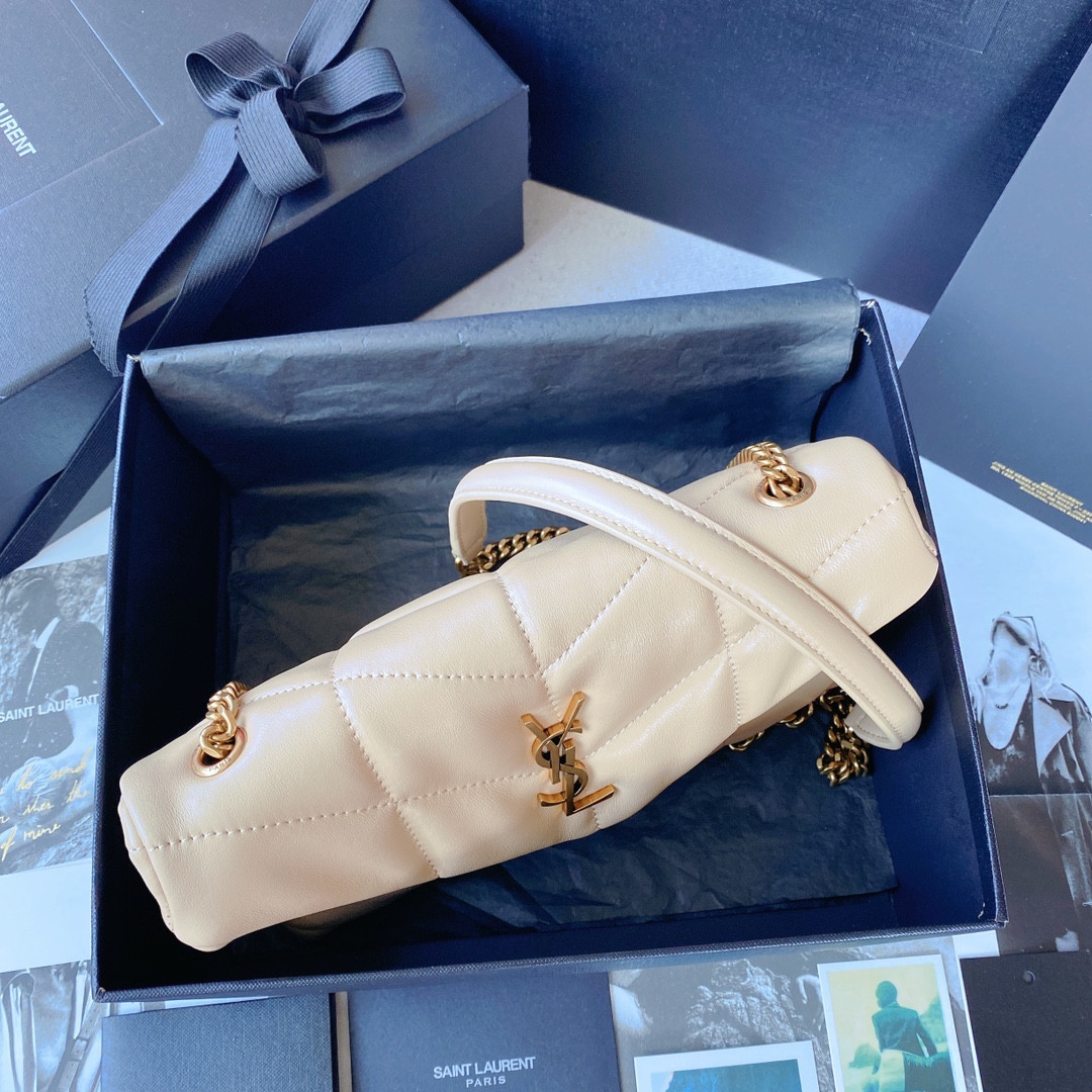 YSL PUFFER IN LEATHER BEIGE 23 X 15.5 X 5.8 CM - Image 4