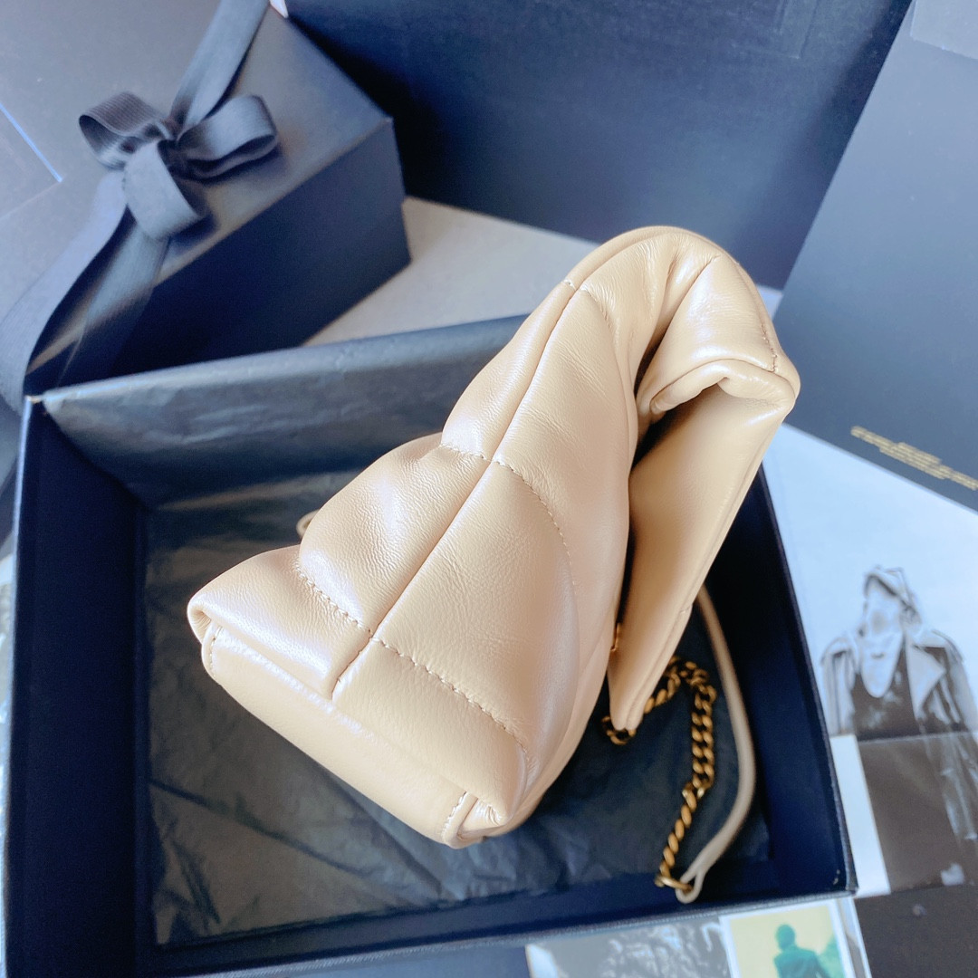 YSL PUFFER IN LEATHER BEIGE 23 X 15.5 X 5.8 CM - Image 5
