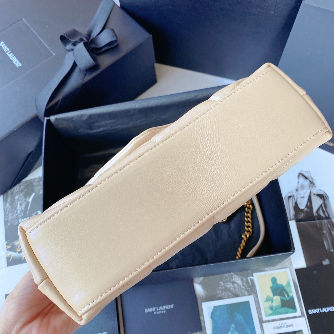 YSL PUFFER IN LEATHER BEIGE 23 X 15.5 X 5.8 CM - Image 6