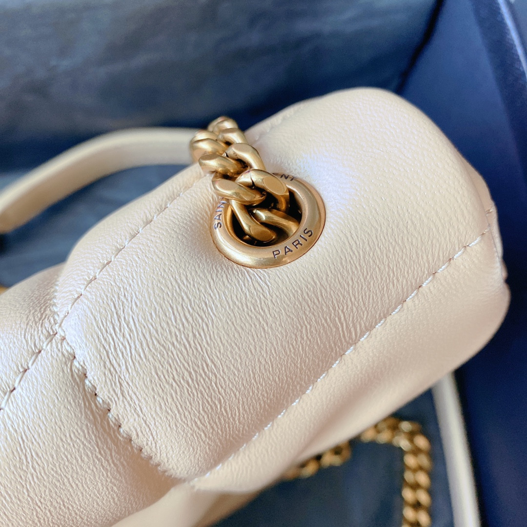 YSL PUFFER IN LEATHER BEIGE 23 X 15.5 X 5.8 CM - Image 7