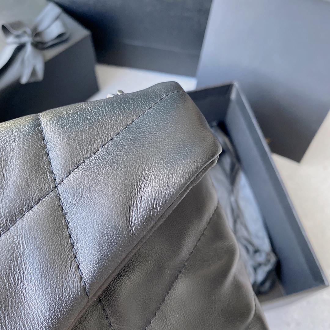 YSL PUFFER IN LEATHER NAVY 23 X 15.5 X 5.8 CM - Image 7