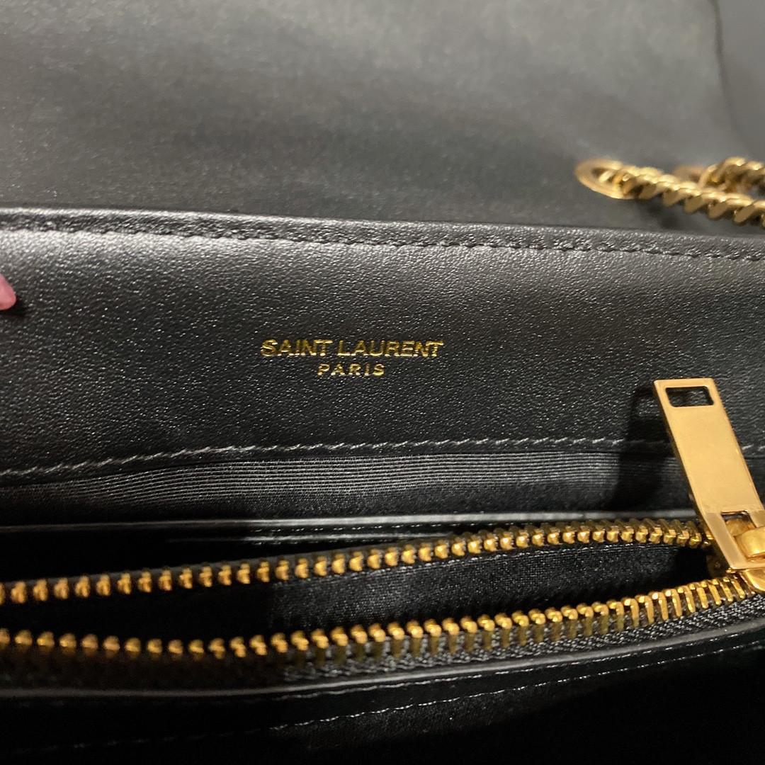 YSL LOULOU SMALL IN QUILTED LEATHER BLACK GOLD 9 X 6.1 X 3.3 INCHES - Image 16
