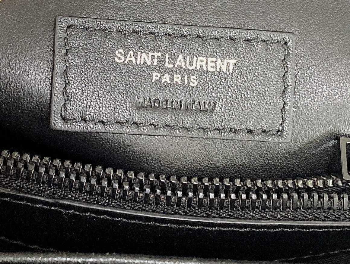 YSL LOULOU SMALL IN QUILTED LEATHER BLACK 9 X 6.1 X 3.3 INCHES - Image 14