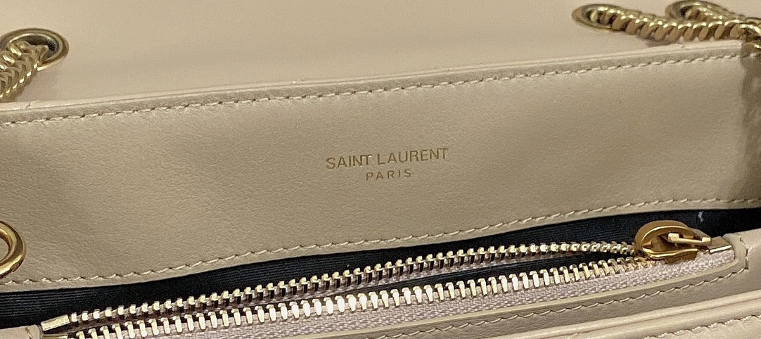 YSL LOULOU SMALL IN QUILTED LEATHER light beige 9 X 6.1 X 3.3 INCHES - Image 14