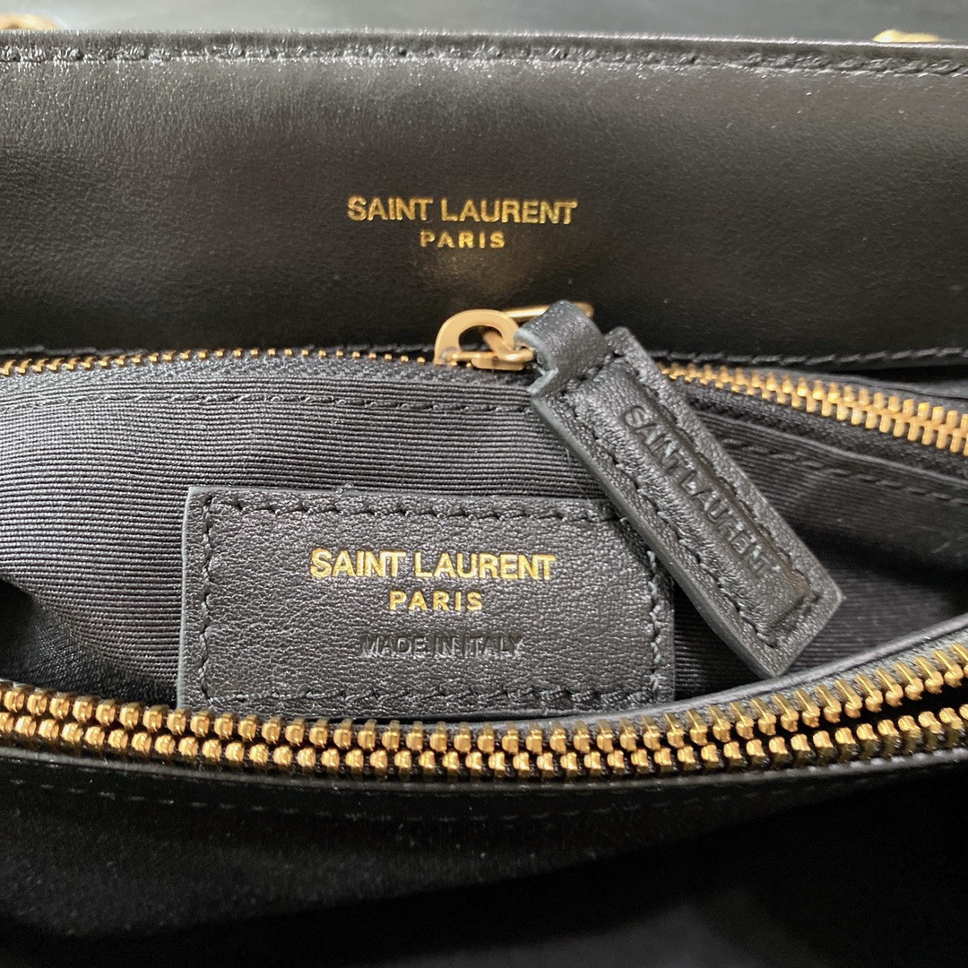 YSL LOULOU MEDIUM IN QUILTED LEATHER BLACK 12.5 X 8.6 X 3.5 INCHES - Image 15