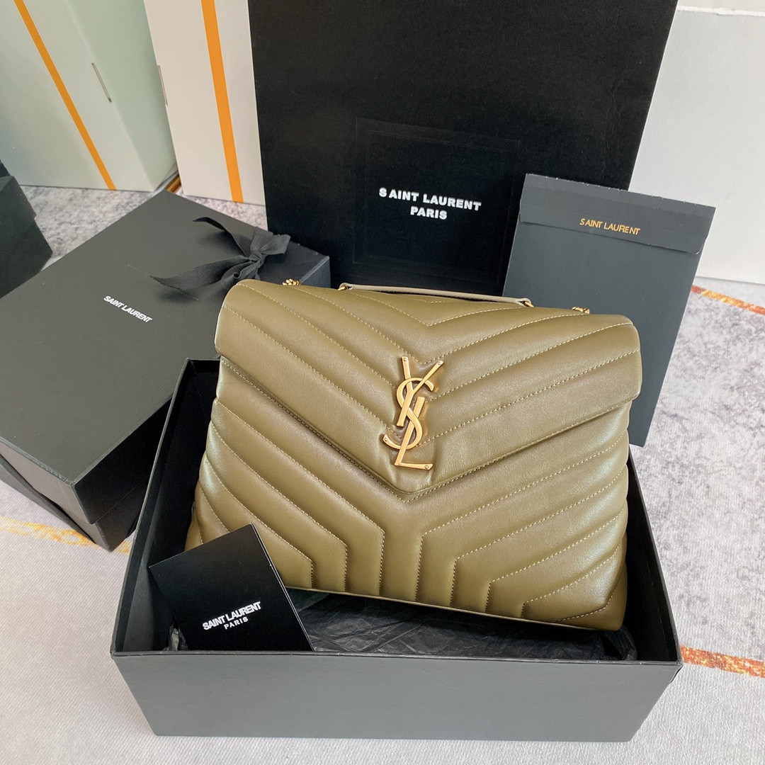 YSL LOULOU MEDIUM IN QUILTED LEATHER 12.5 X 8.6 X 3.5 INCHES - Image 2
