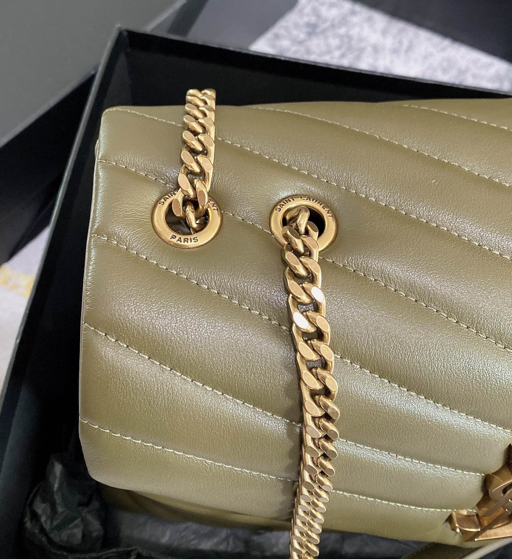 YSL LOULOU MEDIUM IN QUILTED LEATHER 12.5 X 8.6 X 3.5 INCHES - Image 16