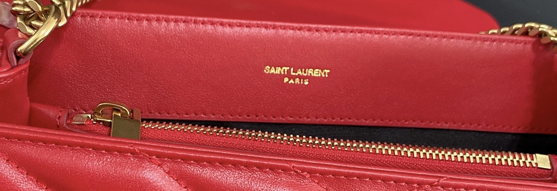 YSL LOULOU MEDIUM IN QUILTED LEATHER RED 12.5 X 8.6 X 3.5 INCHES - Image 13