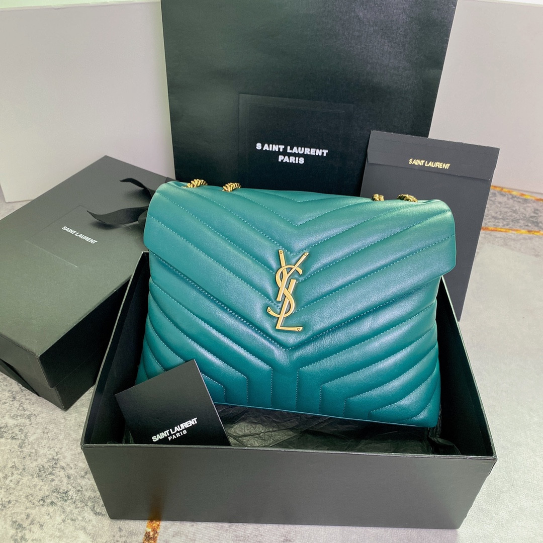 YSL LOULOU MEDIUM BAG IN Y-QUILTED LEATHER BAG 12.5 X 8.6 X 4.7 INCHES - Loulou Handbags - YSL - Luxury Brands Bags