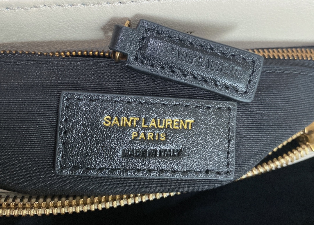 YSL LOULOU MEDIUM IN QUILTED LEATHER BLANC VINTAGE 12.5 X 8.6 X 3.5 INCHES - Image 16