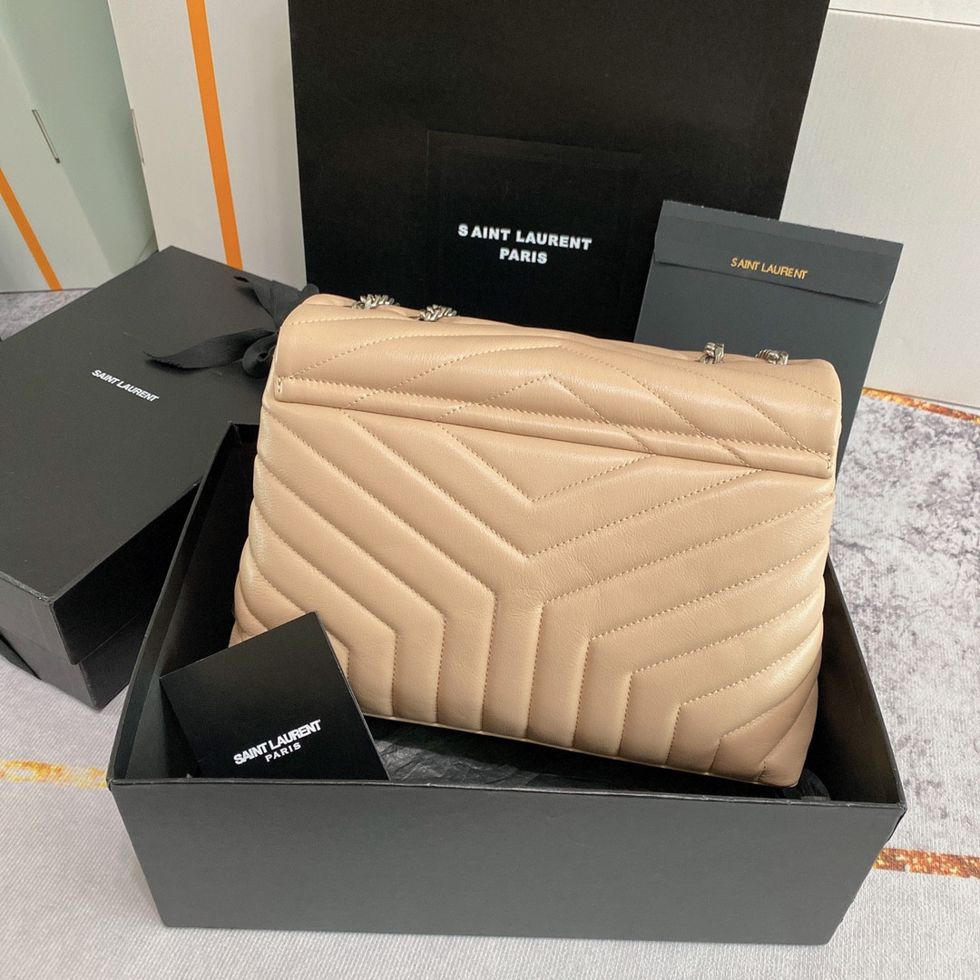 YSL LOULOU MEDIUM IN QUILTED LEATHER DARK BEIGE 12.5 X 8.6 X 3.5 INCHES #1 - Image 3