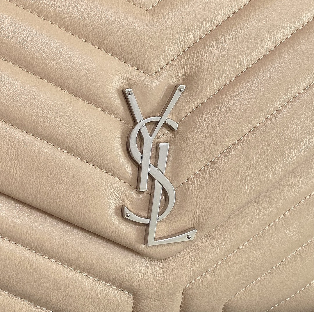 YSL LOULOU MEDIUM IN QUILTED LEATHER DARK BEIGE 12.5 X 8.6 X 3.5 INCHES #1 - Image 7