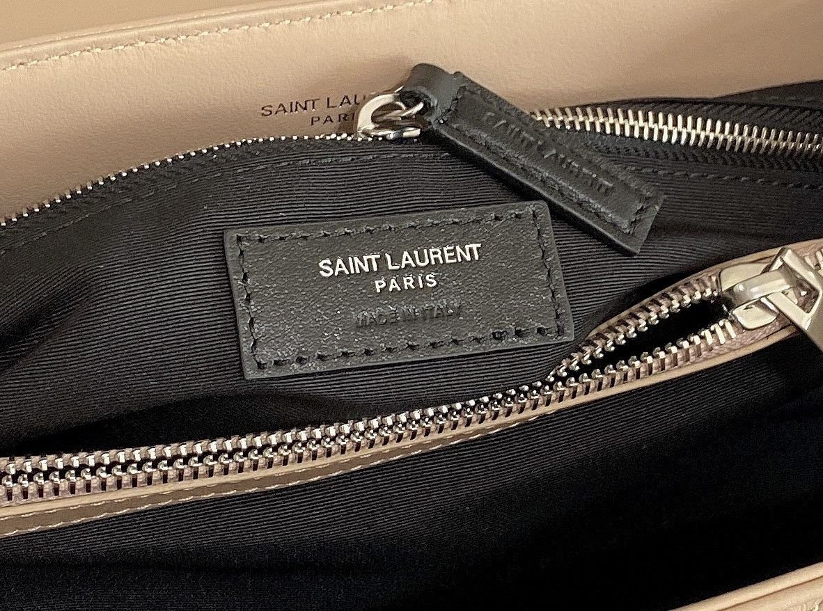 YSL LOULOU MEDIUM IN QUILTED LEATHER DARK BEIGE 12.5 X 8.6 X 3.5 INCHES #1 - Image 16