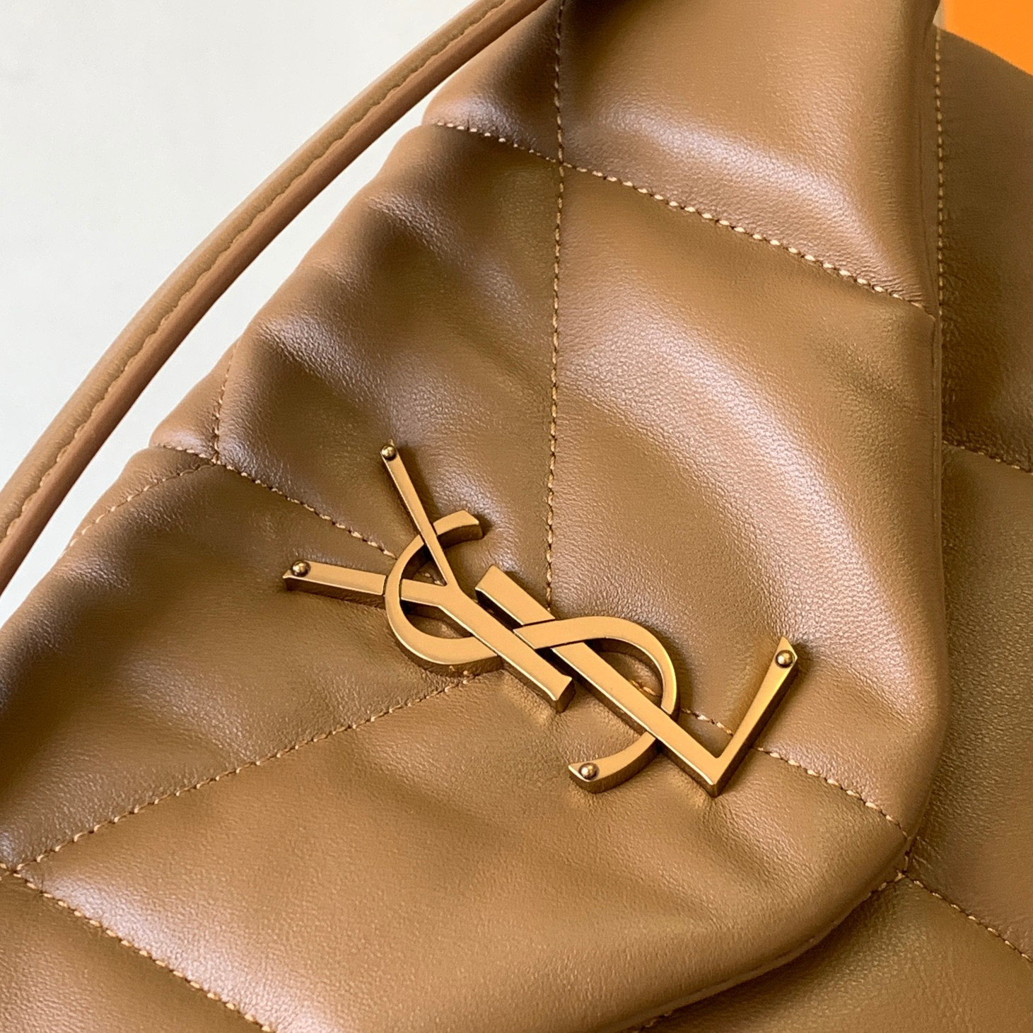 YSL PUFFER SMALL IN NAPPA LEATHER BROWN 11.4 X 6.6 X 4.3 INCHES - Image 7