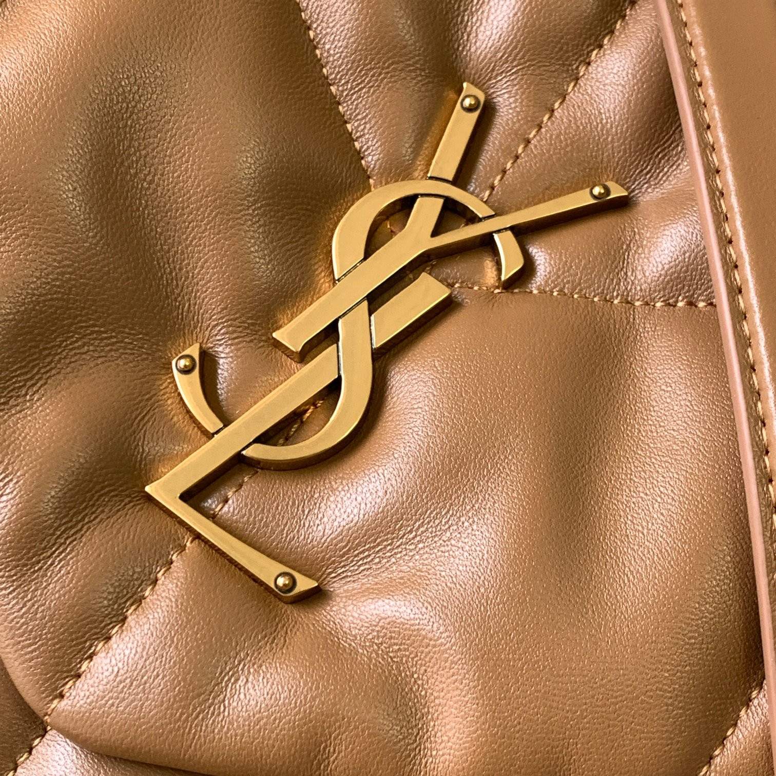 YSL PUFFER MEDIUM IN NAPPA LEATHER BROWN 13.7 X 9 X 5.3 INCHES - Image 6