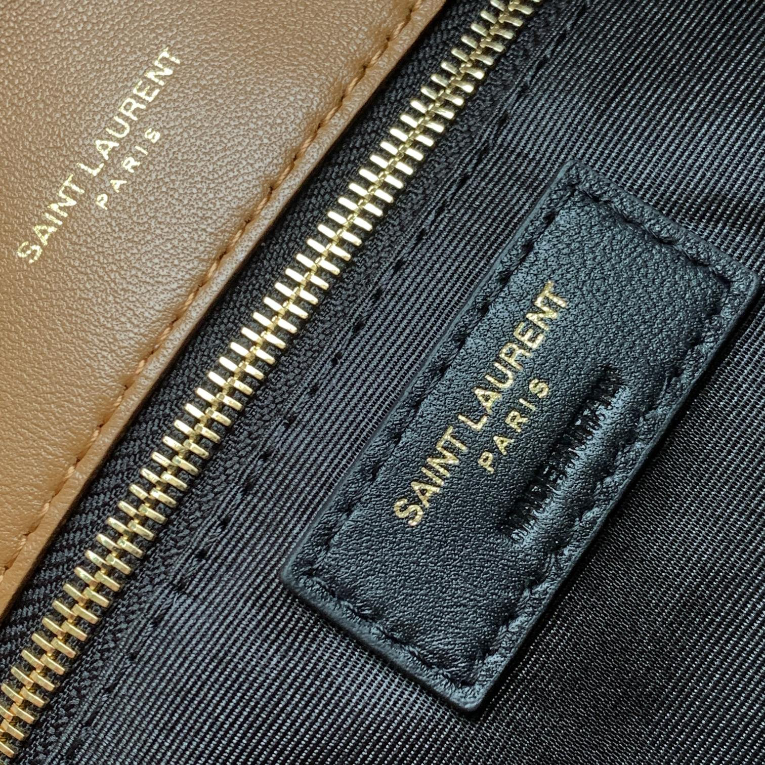 YSL PUFFER MEDIUM IN NAPPA LEATHER BROWN 13.7 X 9 X 5.3 INCHES - Image 10