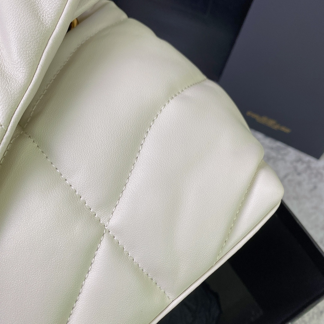 YSL PUFFER SMALL IN NAPPA LEATHER WHITE 11.4 X 6.6 X 4.3 INCHES - Image 8