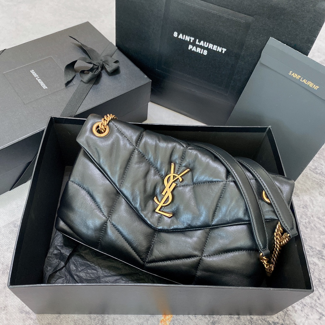 YSL PUFFER SMALL IN NAPPA LEATHER BLACK 11.4 X 6.6 X 4.3 INCHES - Image 2
