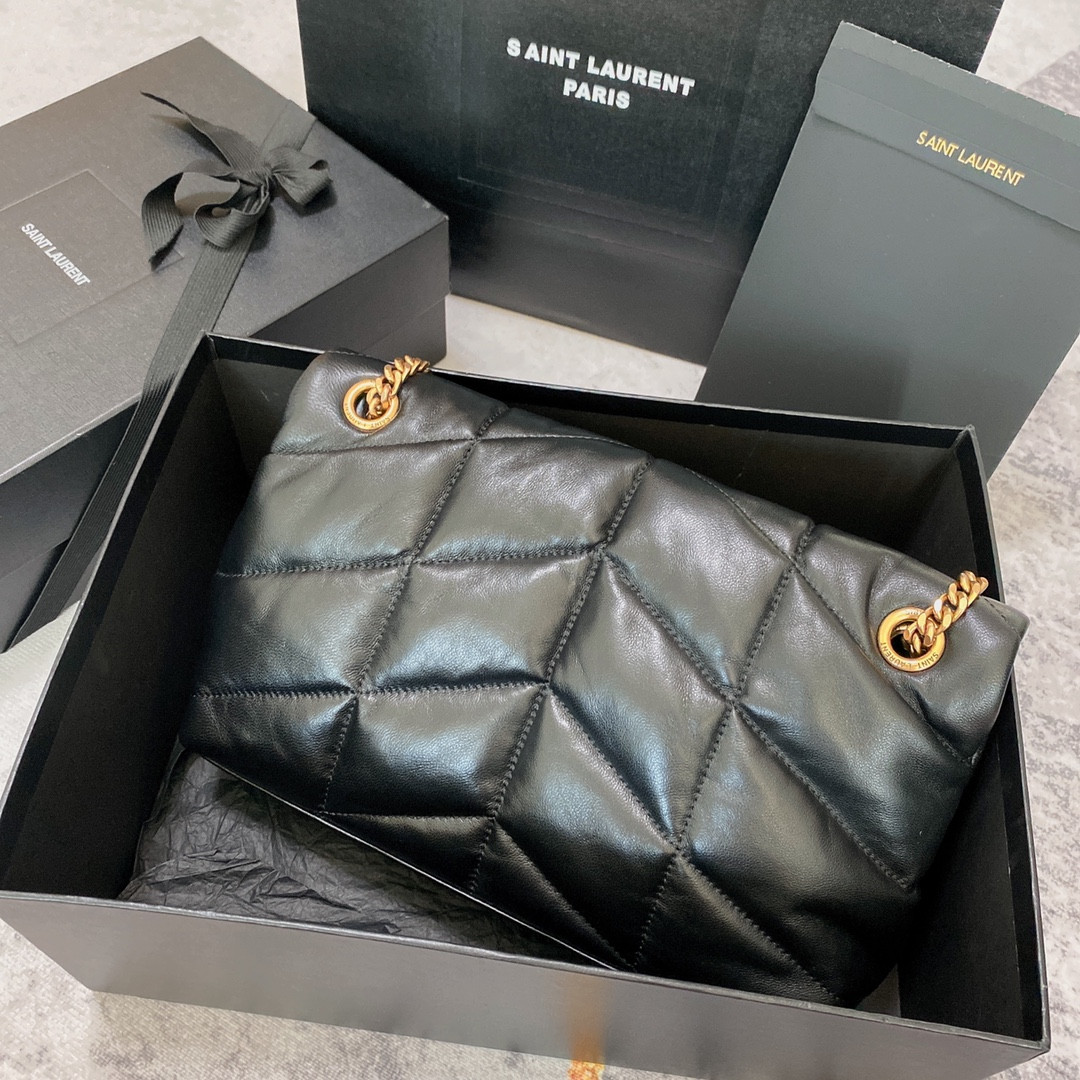 YSL PUFFER SMALL IN NAPPA LEATHER BLACK 11.4 X 6.6 X 4.3 INCHES - Image 3