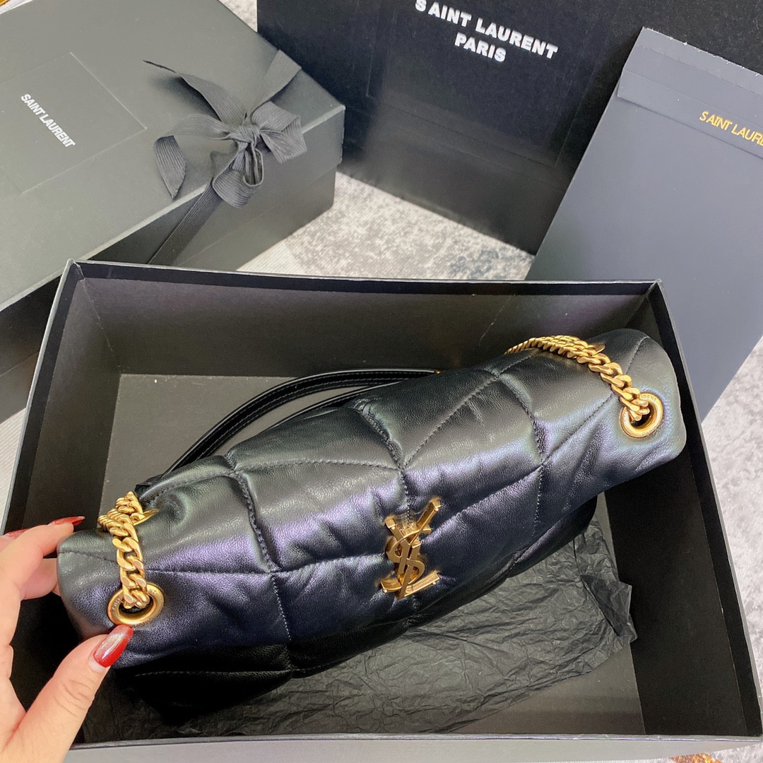 YSL PUFFER SMALL IN NAPPA LEATHER BLACK 11.4 X 6.6 X 4.3 INCHES - Image 4
