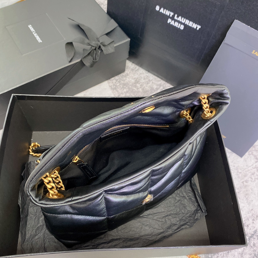 YSL PUFFER SMALL IN NAPPA LEATHER BLACK 11.4 X 6.6 X 4.3 INCHES - Image 10