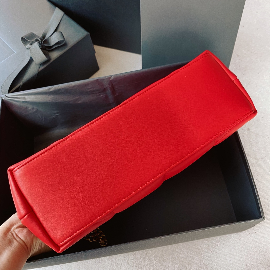 YSL PUFFER SMALL IN NAPPA LEATHER RED 11.4 X 6.6 X 4.3 INCHES - Image 6