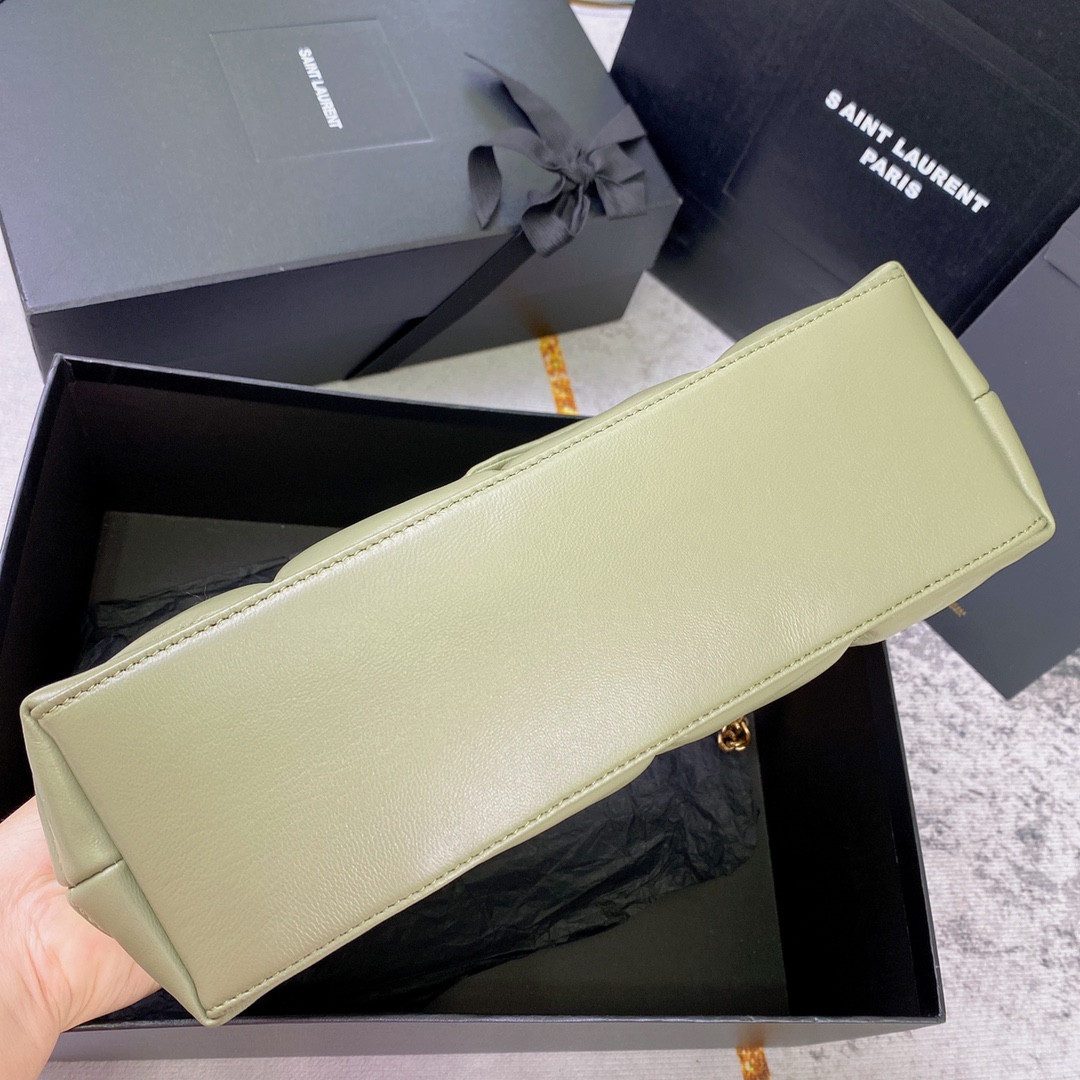 YSL PUFFER SMALL IN NAPPA LEATHER GREEN 11.4 X 6.6 X 4.3 INCHES - Image 6