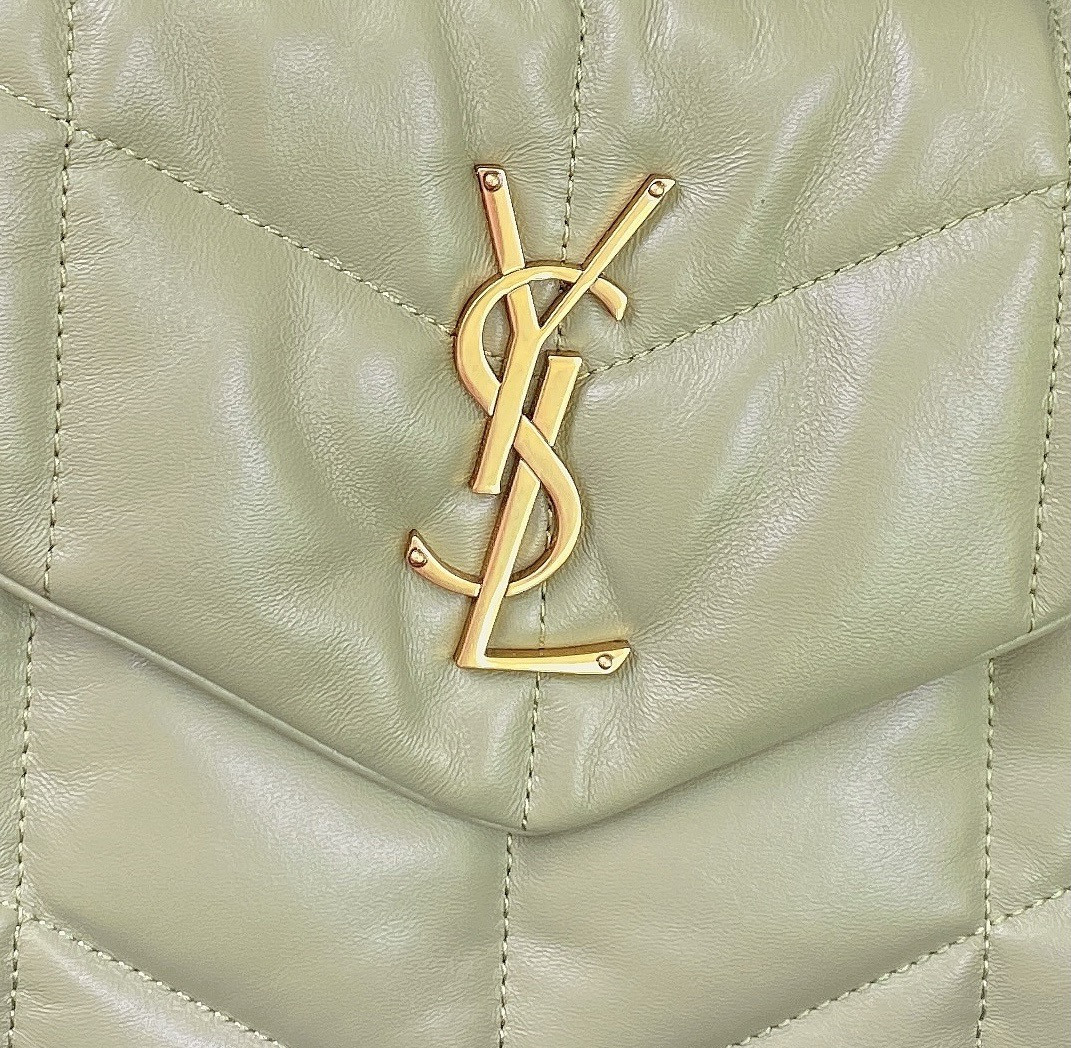 YSL PUFFER SMALL IN NAPPA LEATHER GREEN 11.4 X 6.6 X 4.3 INCHES - Image 7