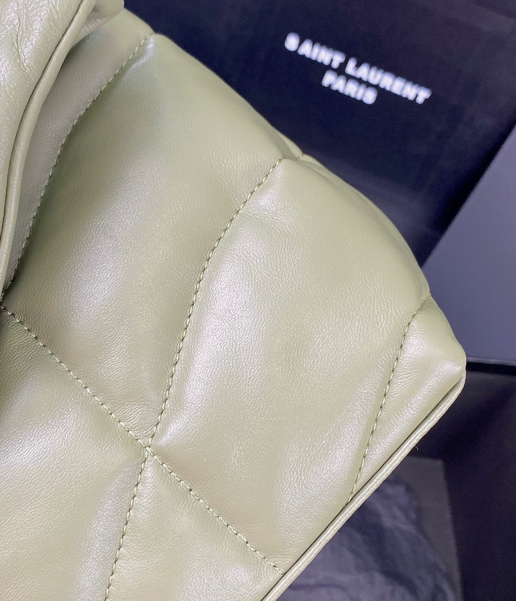 YSL PUFFER SMALL IN NAPPA LEATHER GREEN 11.4 X 6.6 X 4.3 INCHES - Image 9