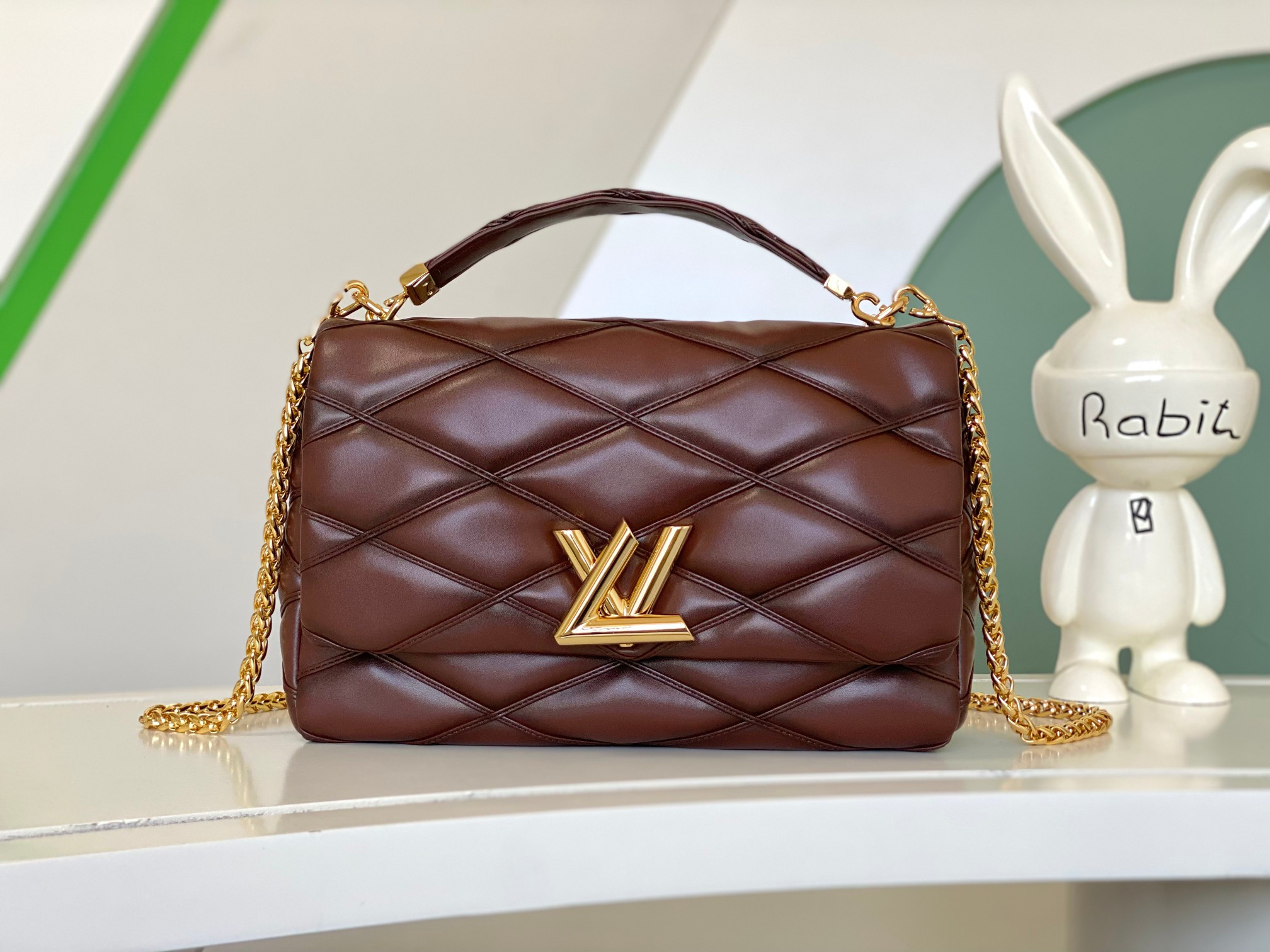 LOUIS VUITTON GO-14 GM red 12.2 x 7.7 x 4.3 inches