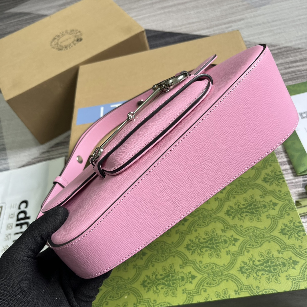 GUCCI HORSEBIT 1955 SMALL SHOULDER BAG pink 10.4 x 6.7-4.1 x 3.1-1.6 - Image 7
